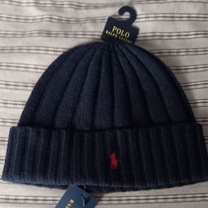 Polo by Ralph Lauren Dark Blue Knit Hat
